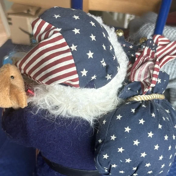 Patriotic Santa Claus Holiday Figurine 18”tall - Picture 6 of 7